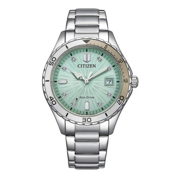 Citizen Women's Sport Date Indicator Eco-Drive Silver Watch 36MM FE6170-88L - Picture 1 of 4